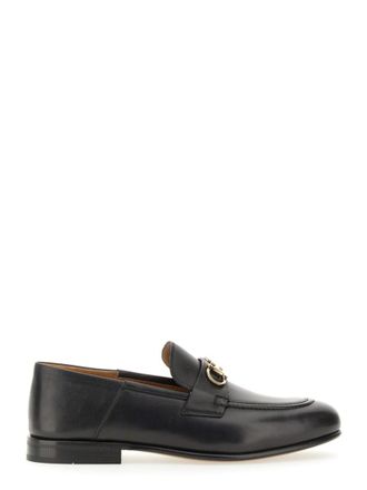 Ferragamo Black Slip On Loafers