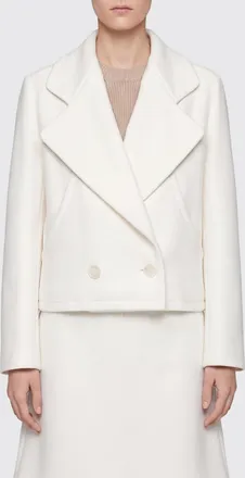Stella McCartney Cappotto corto doppiopetto in pura lana con rever classici