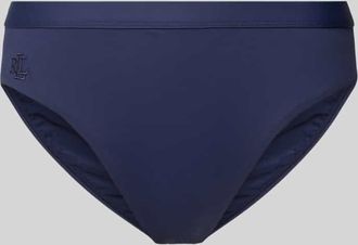 Lauren Ralph Lauren Bikini-Hose mit Logo-Stitching Modell BEACH CLUB in Dunkelblau, Gr&ouml;&szlig;e M