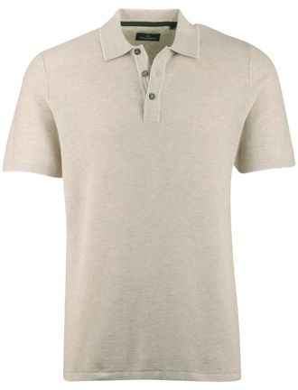 Casamoda Poloshirt Casa Moda beige structuur 3 knoops