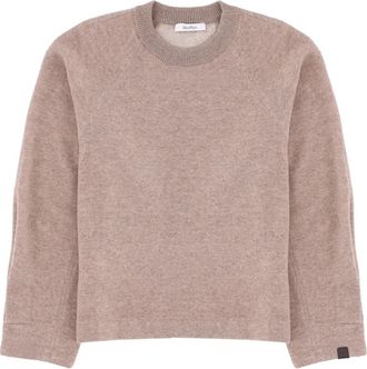 Max Mara Mxpaere Sweater - Dames - Ronde hals truien - Beige - M - Wol - Truien & Vesten
