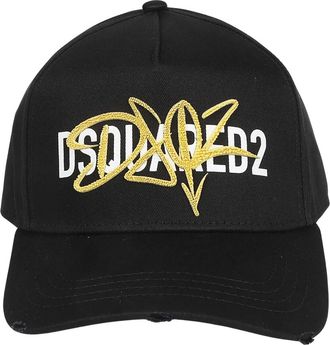 Dsquared2 Logo Baseball Cap - Heren - Petten - Zwart - ONE Size - Accessoires