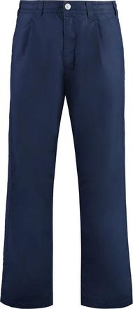 Stone Island Straight Trousers, male, Blue, Size: W33 Cotton Trousers
