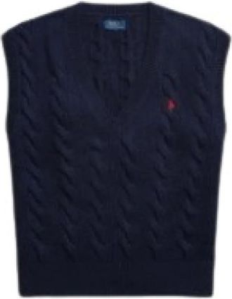 Polo Ralph Lauren Truien & Vesten, Dames, Blauw, L, V-hals Trui