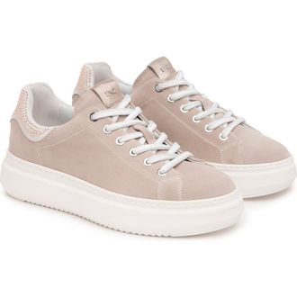 Nero Giardini Suede Retro Sneaker in Beige at Nordstrom Rack, Size 8Us / 38Eu