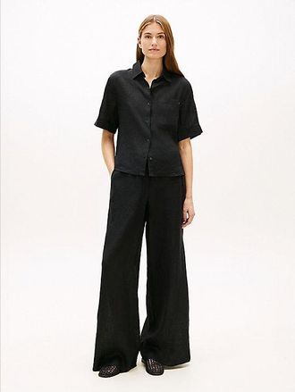 Tommy Hilfiger Relaxed Wide Leg Pure Linen Trousers