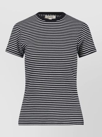 Nili Lotan striped crew neck top short sleeves