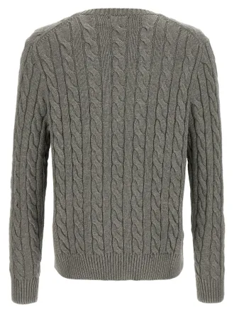 Polo Ralph Lauren Cable-Knit Cotton Sweater - Gray