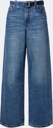 sacai Belted wide-leg jeans