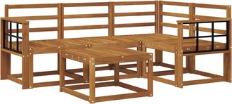 vidaXL Conjunto De Sof&aacute;s De Exterior 5 Uds. Natural Vidaxl