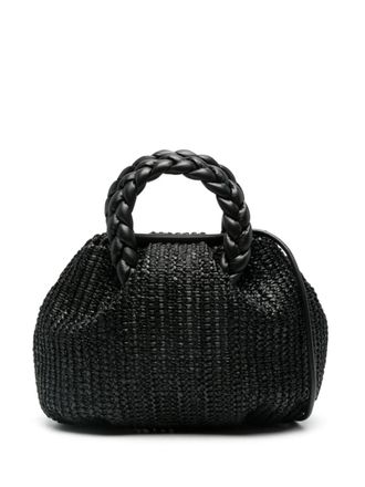 Hereu trapeze raffia tote bag - Black