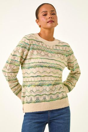 Roman Melange Stripe Knit Jumper