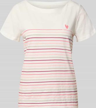 Tom Tailor Regular Fit T-Shirt aus reiner Bio-Baumwolle in Offwhite, Gr&ouml;&szlig;e XXXL