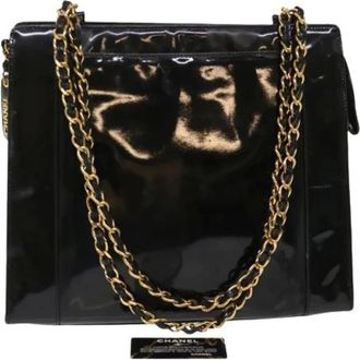 Chanel Pre-owned Shoulder Bags, female, Black, Size: ONE SIZE Pre-owned Vintage Shoulder Bag