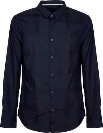 A|X Armani Exchange Casual Shirt - Heren - Casual Overhemden - Blauw - S - Overhemden