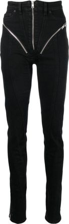 MUGLER Spiral skinny jeans - women - Cotton/Spandex/Elastane - 40 - Black