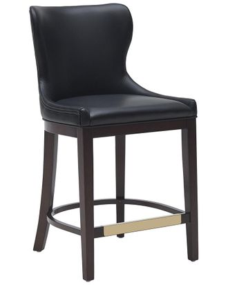 Manhattan Comfort Blair Leatherette Counter Stool With Beech Wood Legs