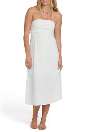 Billabong In The Sky Strapless Midi Dress in Salt Crystal at Nordstrom, Size X-Large