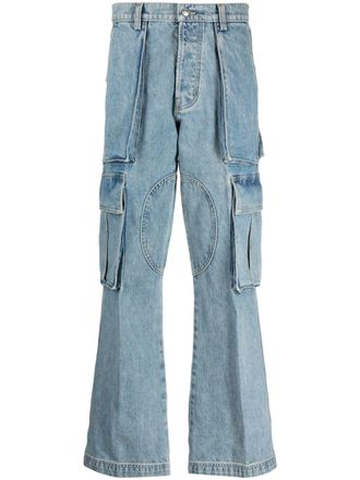 Nahmias straight-leg cargo jeans - men - Cotton/Elastane - XXXS - Blue