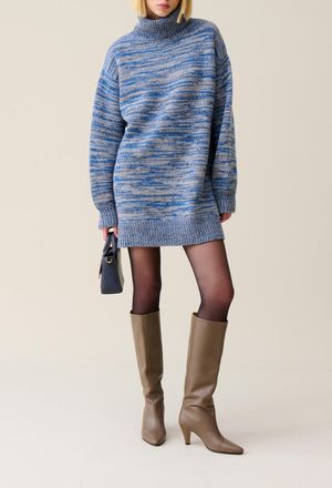 Claudie Pierlot Robe courte laine col roul&eacute;