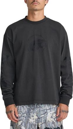 Rvca x Tapout Long Sleeve Heavyweight Cotton Jersey Graphic T-Shirt in Black at Nordstrom, Size Xx-Large