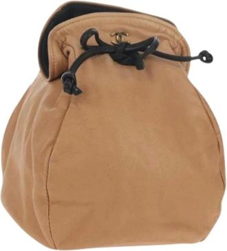 Chanel Pre-owned Bucket Bags, female, Beige, Size: ONE SIZE Pre-owned Vintage Bucket Bag