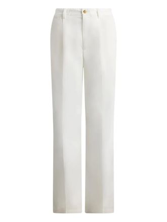 Polo Ralph Lauren pleated trousers - women - Cotton/Lyocell - 16 - White