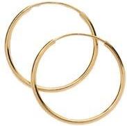 Made by Mary 14K Live In Hoop Earrings in 14K Solid Gold at Nordstrom, Size Medium