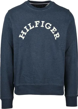 Tommy Hilfiger Blue Cotton Crewneck Sweatshirt