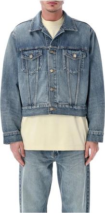 Fear of God Klassiek Truckerjack - Heren - Spijkerjassen - Blauw - M - Katoen - Jassen