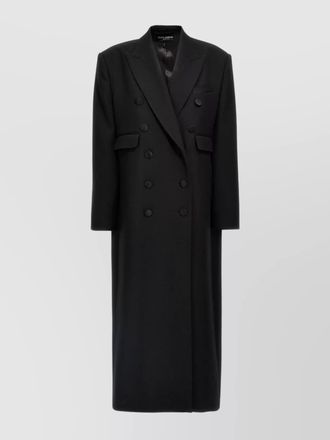 Dolce & Gabbana virgin wool long double breasted coat
