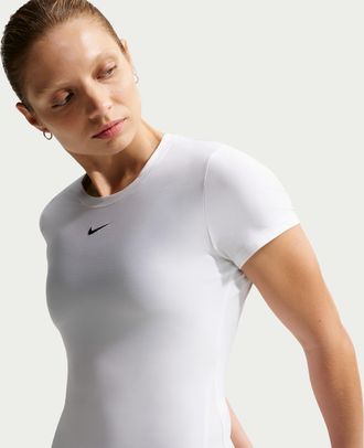 Nike Womens Victory Dri-FIT Short-Sleeve Tennis Top in White | IB3776-100
