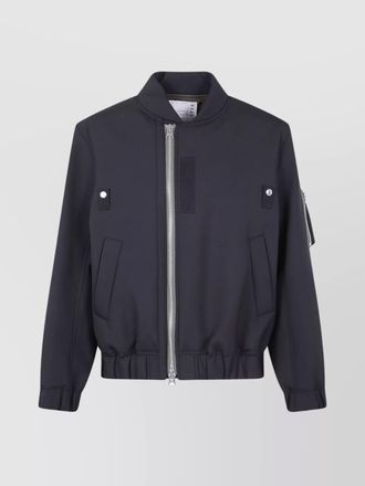 sacai wool blend bomber jacket