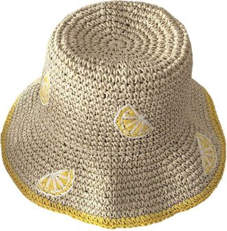 MARCUS ADLER Lemon Straw Bucket Hat