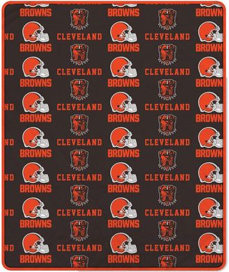 Pegasus Sports Cleveland Browns Nfl Team Repeating Logo Fleece Throw