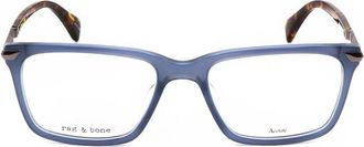 Rag & Bone Mens Blue Rectangular Eyeglass Frames RNB7043