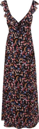 Mar De Margaritas Cecilia Lange Jurk - Dames - Maxi kleedjes - Zwart - S - Polyester - Kleedjes