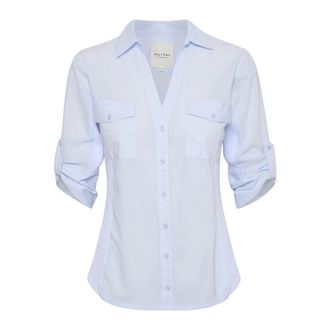 Part Two Heather Cotton Shirt Cortniapw Sh Blouse - female - Part Two - Shirts - Blue - 2XS - Blouses & Shirts