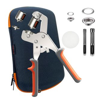 OEM Kit De Ojales Met&aacute;licos De 6 Mm Y 10 Mm, Alicates Para Ojales De Lonas Y Telas, Juego De Ojales Para Lonas Con 200 Ojales Y Kit De Herramientas