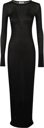 7 For All Mankind Fitted Dress in Viscose - Dames - Maxi kleedjes - Zwart - XS - Kleedjes