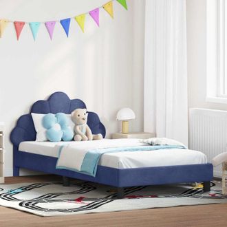 vidaXL vidaXL Struttura letto bambini con testata Blu Polizia 90 x 190 cm