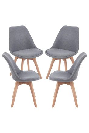 Regalos Miguel Regalos Miguel - Packs Sillas Comedor - Pack 4 Sillas Synk Tela - Gris Oscuro