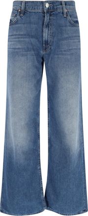 Mother The Twister Sneak Jeans In Stretch Cotton Denim