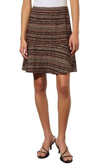 Ming Wang Ruffle Tweed Miniskirt in Cnut/cml/mul at Nordstrom Rack