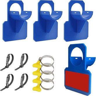No Brand 4 Soportes De Pl&aacute;stico Azul Resistentes A Las Torceduras Para Mangueras De Piscina (30-37 Mm)