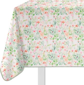 KASANOVA Tovaglia antimacchia 140x140 cm fiori primaverili