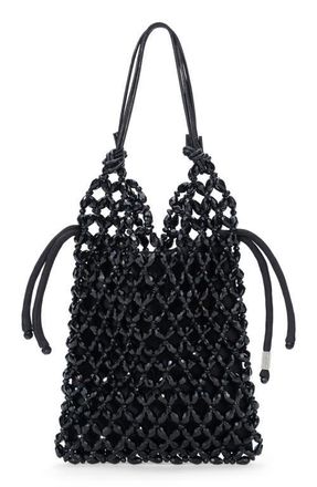 Staud Karla Crystal Beaded Shoulder Bag in Black at Nordstrom