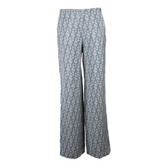 Alessia Santi Wijde broek - Dames - Wijde Broeken - Veelkleurig - 2XS - Leer - Broeken