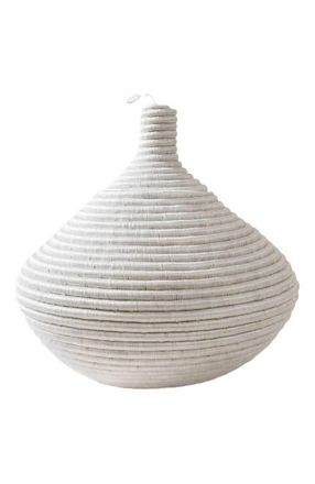 Indego Africa White Sisal Round Lidded Basket at Nordstrom