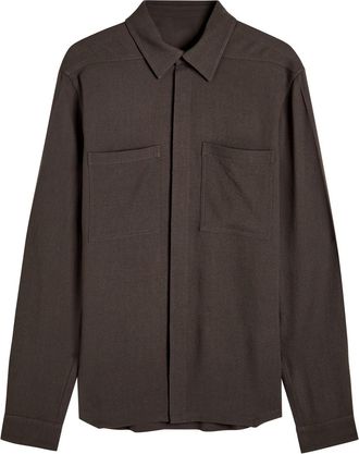 Rick Owens Work Wool Shirt - Brown - 52 (IT52 / XL)
